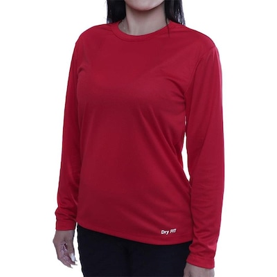 Camiseta Manga Longa Dry Fit Treino Academia Blusa - Feminina - Foto 1