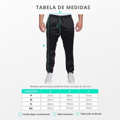 Calça de Treino Resina com Listras Laterais - Masculina - Foto 4