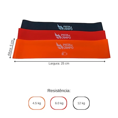Kit Fisioterapia Fortalecedor com Elásticos e Hand Grip VD - Pista e Campo - Foto 2