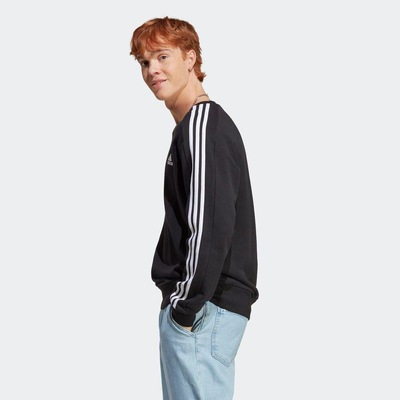 Blusão de Moletom sem Capuz adidas Essentials 3-Stripes - Masculino - Foto 5