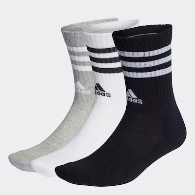 Kit de Meias Cano Alto 3-Stripes com 3 Pares - Adulto - Foto 2