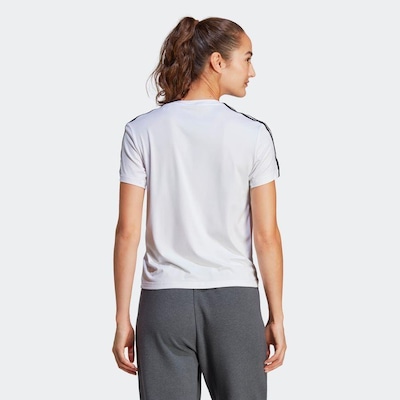 Camiseta Feminina adidas Manga Curta Essentials 3 Listras - Foto 6