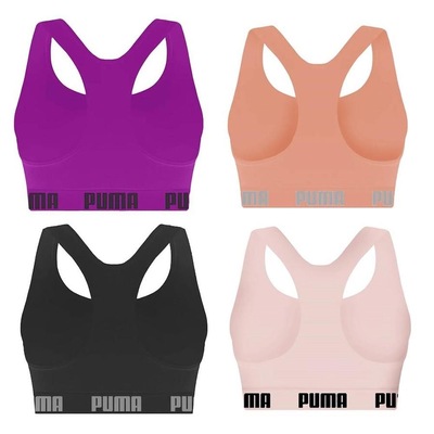 Kit Top Fitness Puma Nadador sem Costura - Feminino - 4 unidades - Foto 2