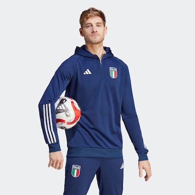 Blusão de Moletinho com Capuz da Itália Tiro 23 adidas - Masculino - Foto 5
