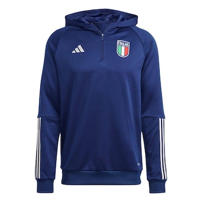 Blusão de Moletinho com Capuz da Itália Tiro 23 adidas - Masculino - Foto 1