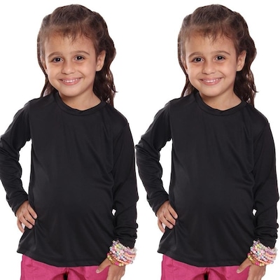 Kit Camisetas Manga Longa Dellas Fit Térmica - 2 Unidades - Infantil - Foto 1