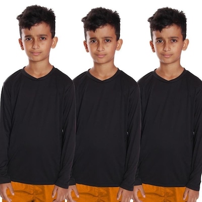 Kit Camisetas Manga Longa Dellas Fit Térmica - 3 Unidades - Infantil - Foto 1