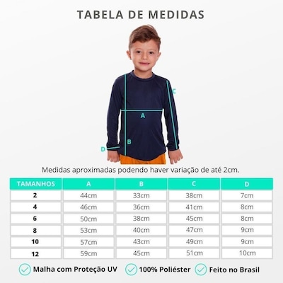 Camiseta Manga Longa Dellas Fit Térmica - Infantil - Foto 3