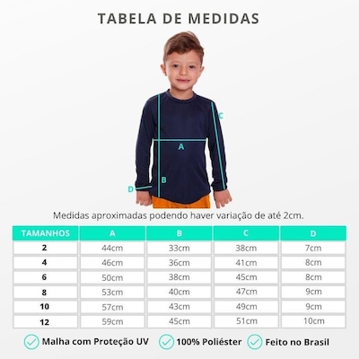 Camiseta Manga Longa Dellas Fit Térmica - Infantil - Foto 3