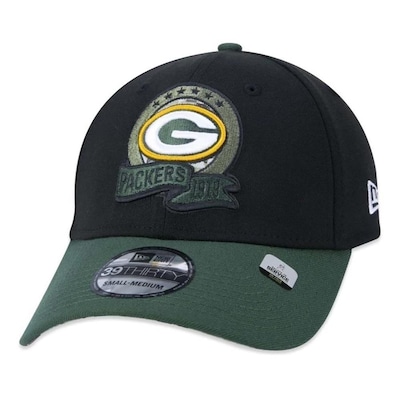 Boné Aba Curva New Era 39Thirty Green Bay Packers Salute To Service 2022 - Stretch Fit - Masculino - Foto 1