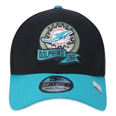 Boné Aba Curva New Era 39Thirty Miami Dolphins Salute To Service 2022 - Stretch Fit - Masculino - Foto 3