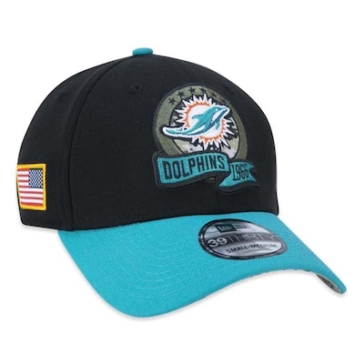 Boné Aba Curva New Era 39Thirty Miami Dolphins Salute To Service 2022 - Stretch Fit - Masculino - Foto 4