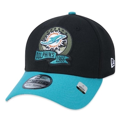 Boné Aba Curva New Era 39Thirty Miami Dolphins Salute To Service 2022 - Stretch Fit - Masculino - Foto 1