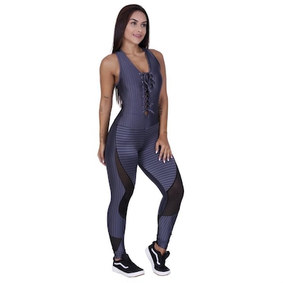 Macacão Orbis Fitness Cirre 3D com Bojo - Feminino - Foto 2