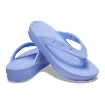 Chinelo Crocs Classic Plataform Flip Moon Jelly - Feminino - Foto 4