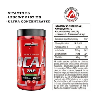 BCAA Top Integralmedica - 120 Cápsulas - Foto 2