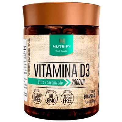 Vitamina D3 Ultra Concentrado 2000Ui Nutrify - 60 Capsulas - Foto 1