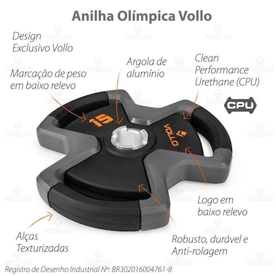 Anilha Vollo - 15kg - Foto 5