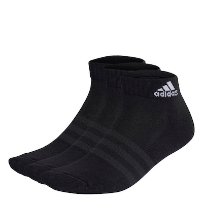 Kit de Meias Cano Baixo adidas Cushioned Sportswear Ankle com 3 Pares - Adulto - Foto 1