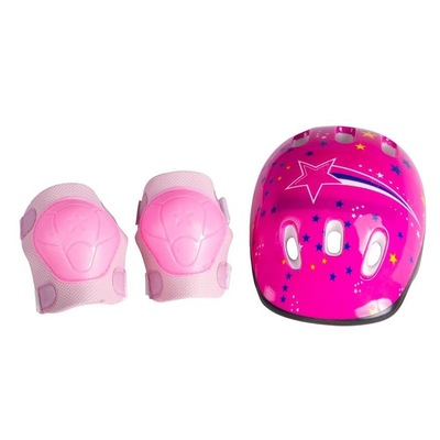 Kit de Proteção para Ciclismo Acte Sports A61-R com Capacete e Joelheira - Infantil - Foto 1