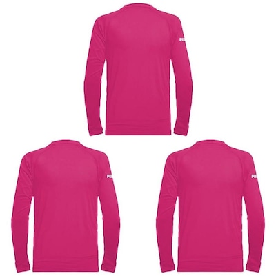 Kit Camisas Térmicas Puma Manga Longa UV50+ - Infantil - 3 unidades - Foto 2