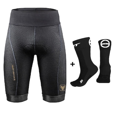 Bermuda de Ciclismo Free Force Performance Gel - Masculina + Par de Meia - Foto 1
