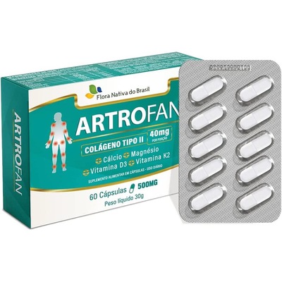 Kit Colágeno Tipo 2 Flora Nativa Artrofan 500mg - 30 cápsulas - 2 unidades - Foto 5