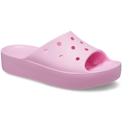 Chinelo Crocs Classic Plataform Slide Flamingo - Feminino - Foto 3