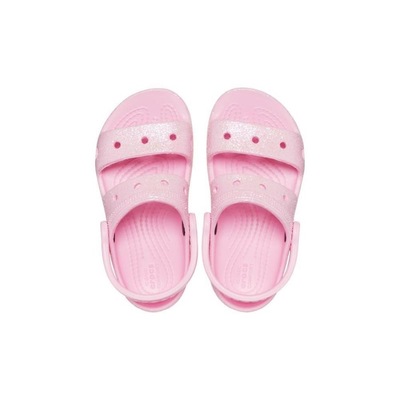 Sandália Crocs Classic Glitter Sandal - Infantil - Foto 5