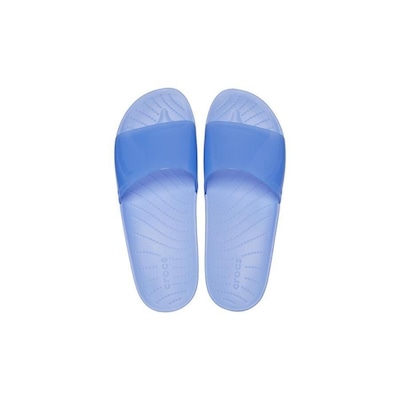 Sandália Crocs Splash Shine Slide Moon Jelly - Feminino - Foto 5
