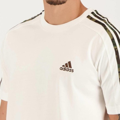 Camiseta adidas 3 Listras Militar - Masculina - Foto 4
