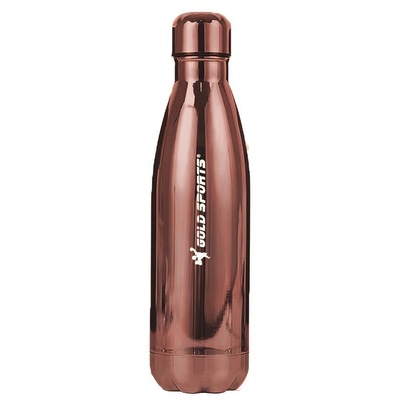 Garrafa Térmica Gold Sports Brass em Aço Inoxidável - 500ml - Foto 1