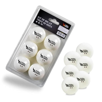 Kit Bolinhas de Ping Pong Tênis de Mesa Pista e Campo 2 Estrelas - 6 Unidades - Foto 2