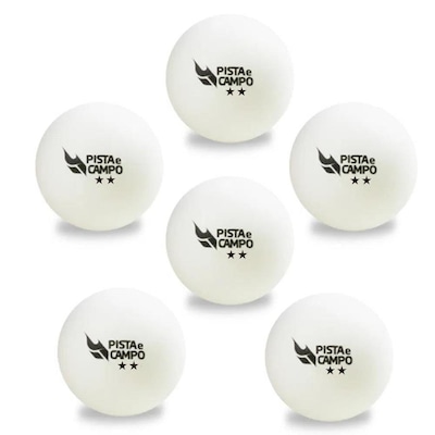 Kit Bolinhas de Ping Pong Tênis de Mesa Pista e Campo 2 Estrelas - 6 Unidades - Foto 1