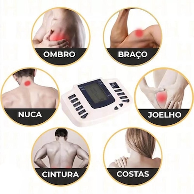 Massageador Muscular DK Profissional Tens Eletroestimulador Portátil - Foto 4