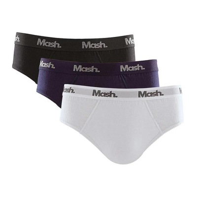 Kit Cuecas Slip Mash Algodão Elástico Conforto - 3 unidades - Adulto - Foto 1