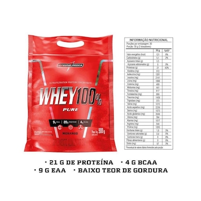 Whey 100% Pure Integralmédica Pouch - Chocolate - 907G - Foto 2