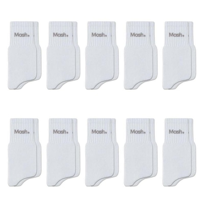 Kit de Meias Cano Curto Mash Esportiva com 10 Pares - Adulto - Foto 1