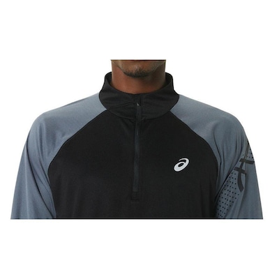 Camiseta de Manga Longa Asics Icon 1/2 Zip - Masculina - Foto 4