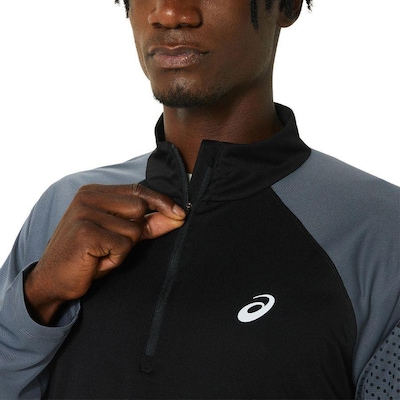 Camiseta de Manga Longa Asics Icon 1/2 Zip - Masculina - Foto 5