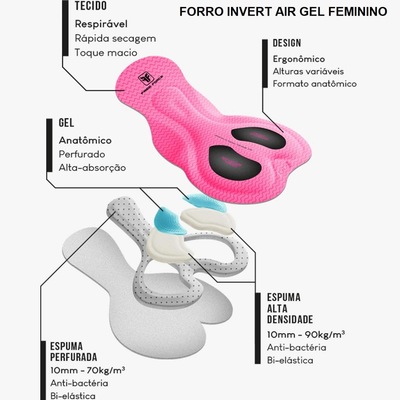 Bermuda de Ciclismo Free Force Endurance Gel - Feminina + Par de Meia - Foto 5