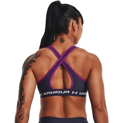 Top Fitness Under Armour Crossback Mid Bra - Feminino - Foto 3