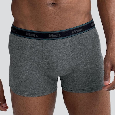 Kit de Cuecas Boxer Mash Algodão Elástico - 3 Unidades - Masculina - Foto 3