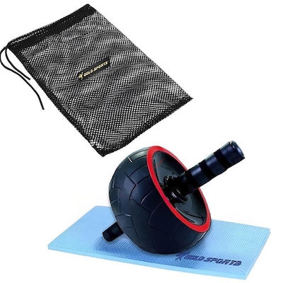 Kit de Treio Gold Sports Com Roda Abdominal Larga Strong Ii + Tapete de Apoio + Mesh Bag - Foto 3