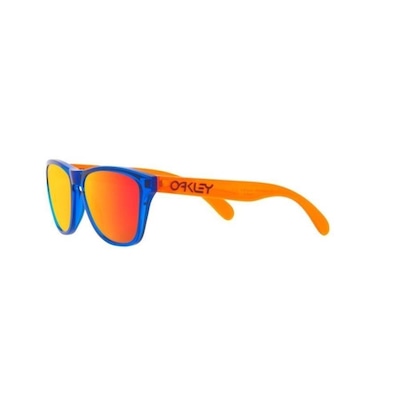 Óculos de Sol Oakley Frogskins Crystal Blue Prizm Ruby - Infantil - Foto 2