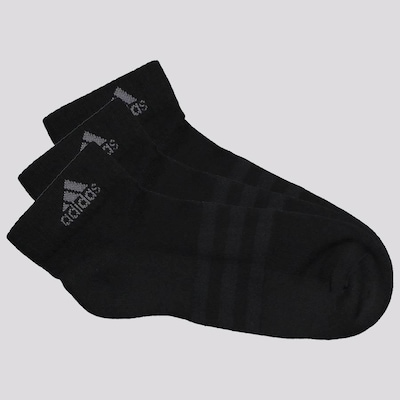 Kit de Meia Cano Médio adidas Sportswear Ankle - 3 Pares - Adulto - Foto 1