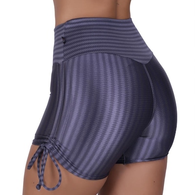 Shorts Orbis Fitness Poliamida Cirrê 3D Amarrar Lateral - Feminino - Foto 6