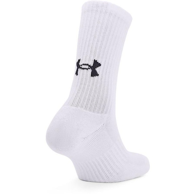 Kit Meias Under Armour Core Cotton Cano Alto - 3 Pares - Unissex - Foto 4