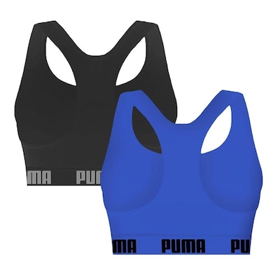 Kit Top Puma Nadador Sem Costura - Feminino - 2 Unidades - Foto 2