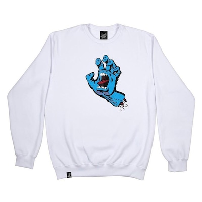 Blusão de Moletom sem Capuz Santa Cruz Screaming Hand Front - Masculino - Foto 1